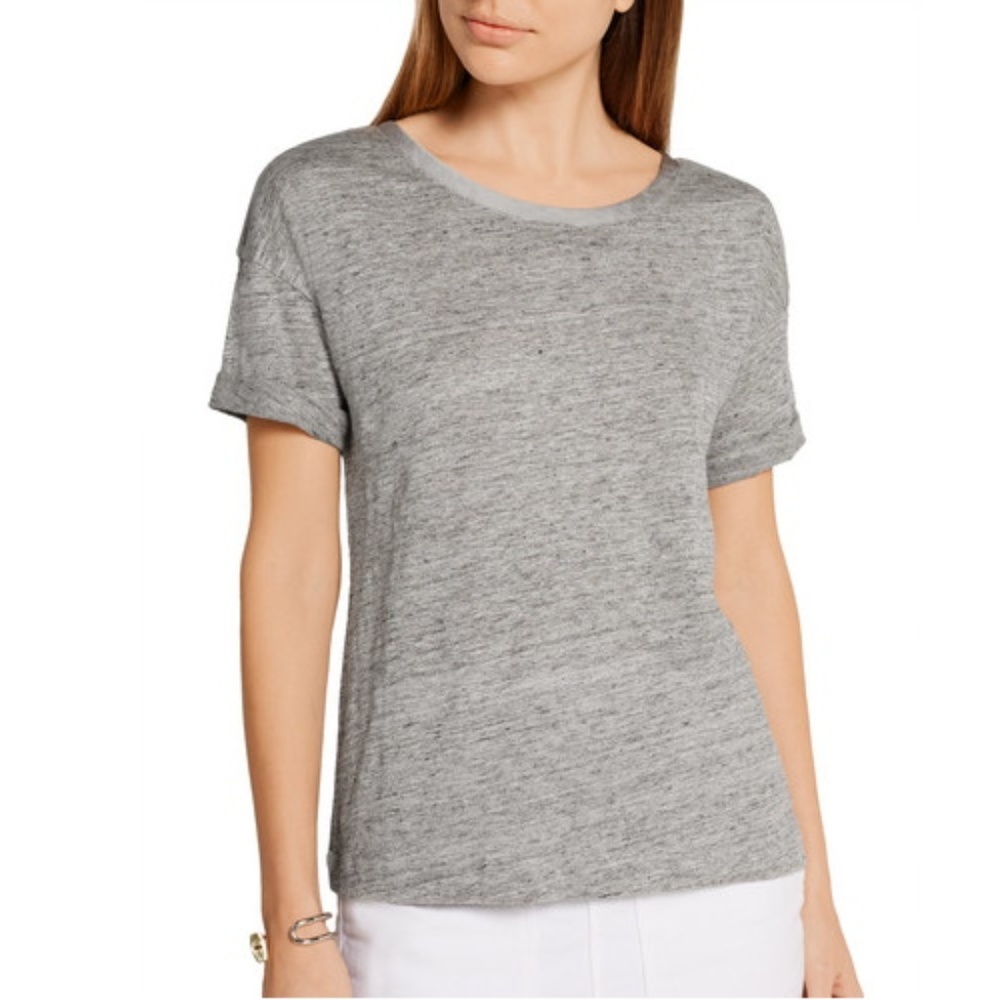 Frame Gray Slub Linen Tee Short Sleeve XS